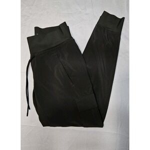 Athleta Womens Cargo Jogger Pants Dark‎ Olive Green High Rise Size 0 Drawstring